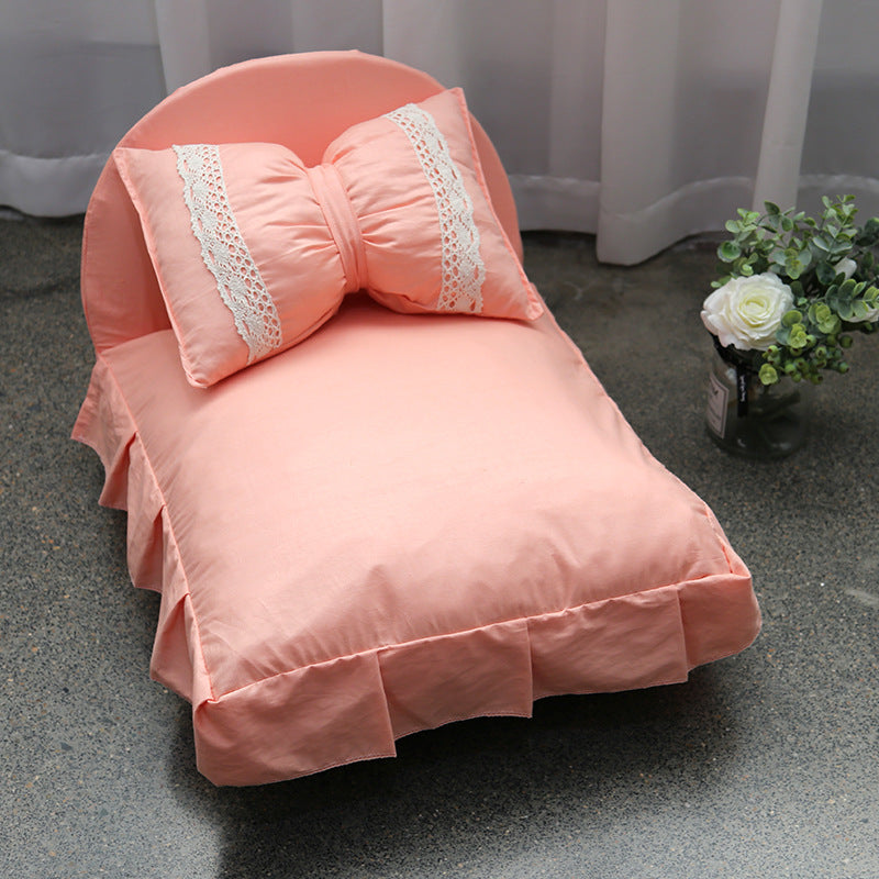 Princess-style removable washable pet bed