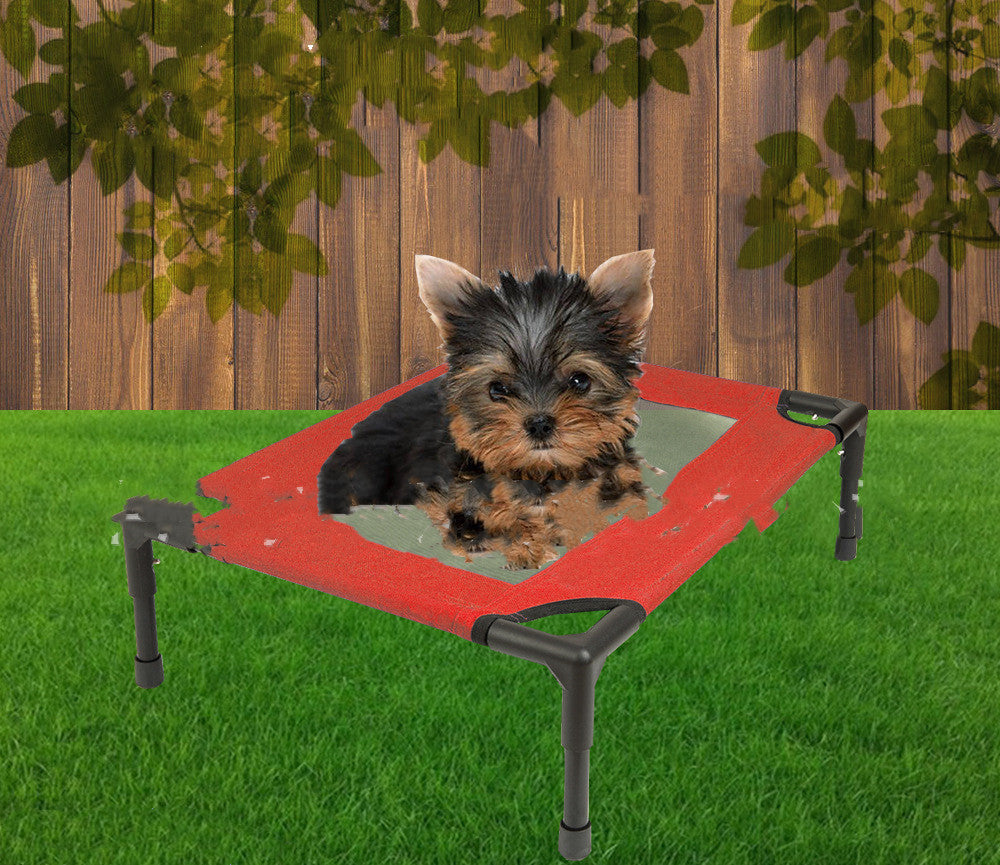 Folding trampoline pet bed, camping style