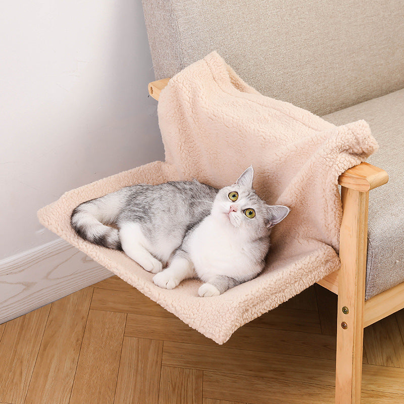 Pluche L-vormige Kattenhangmat Hangende Kattenmand Dierenbenodigdheden