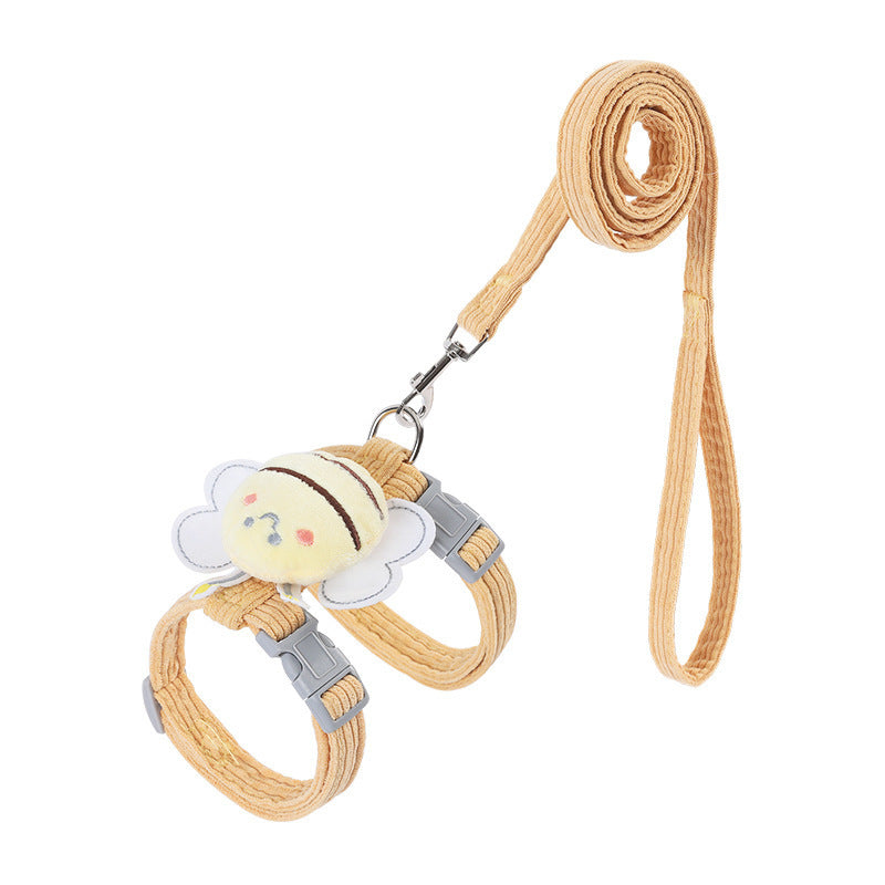 Bee plaid escape-proof cat harness & leash