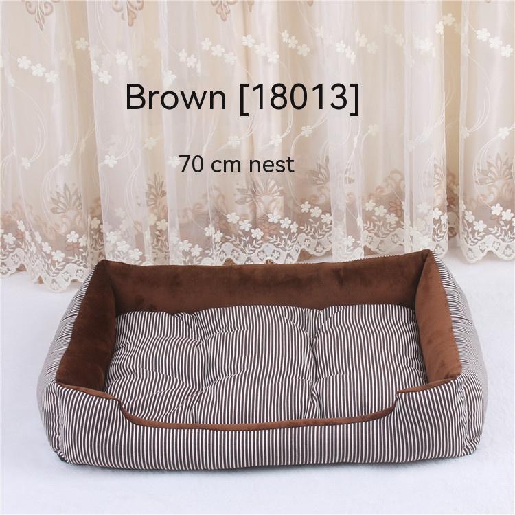 Large premium striped kennel bed