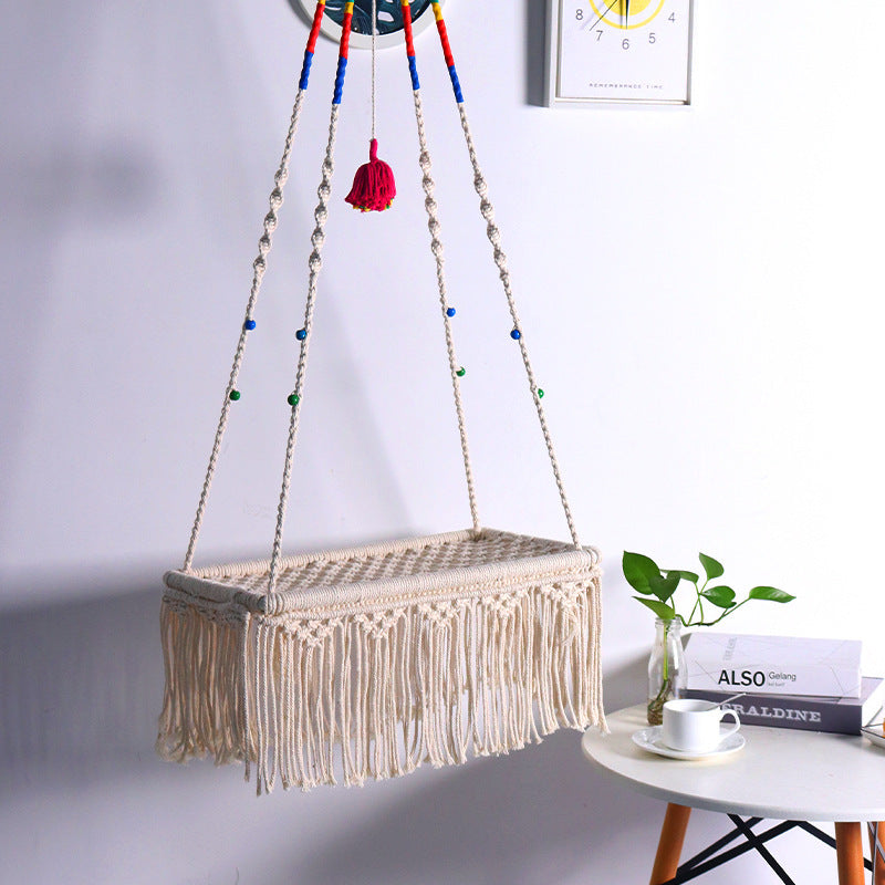 Lace cotton rope swing bed for cats