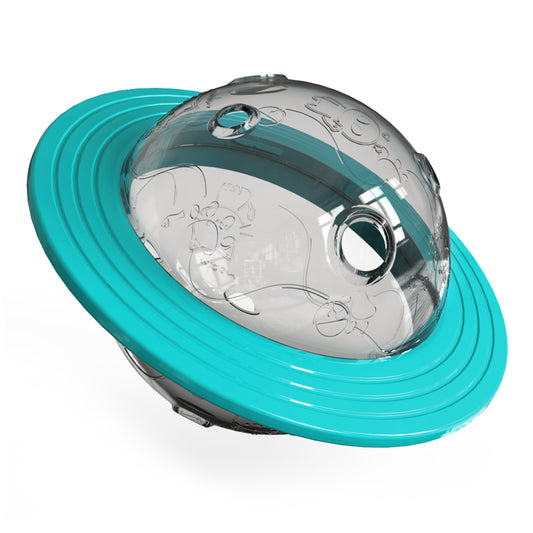 Interactive treat-dispensing ball