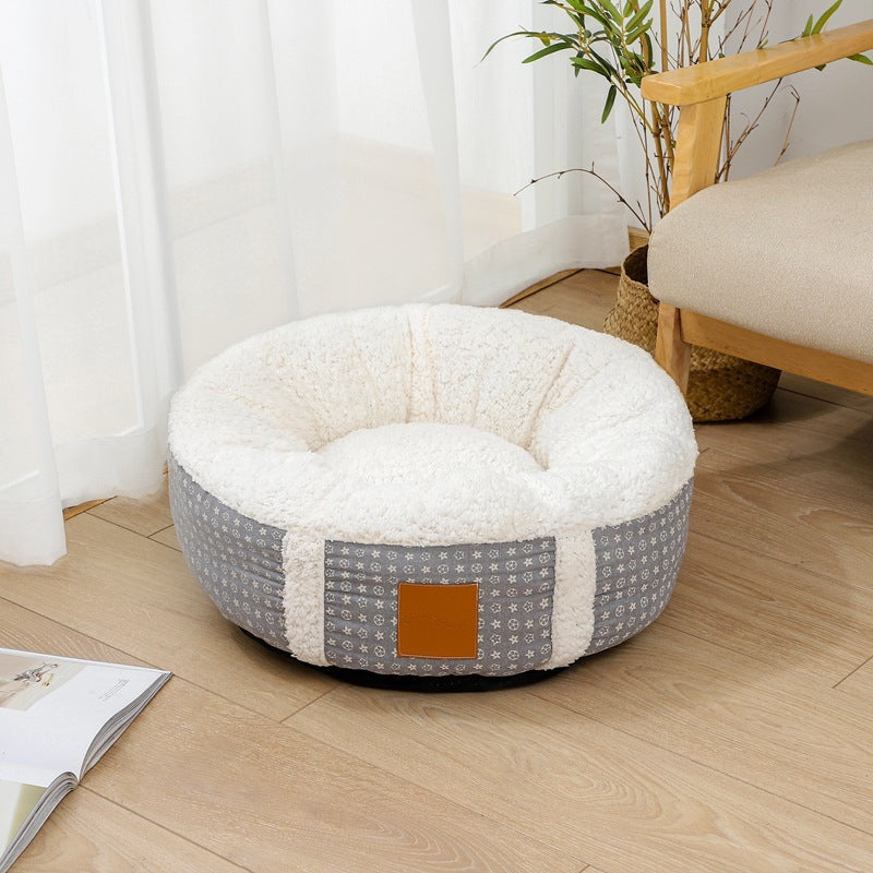 Super soft lamb wool winter kennel bed