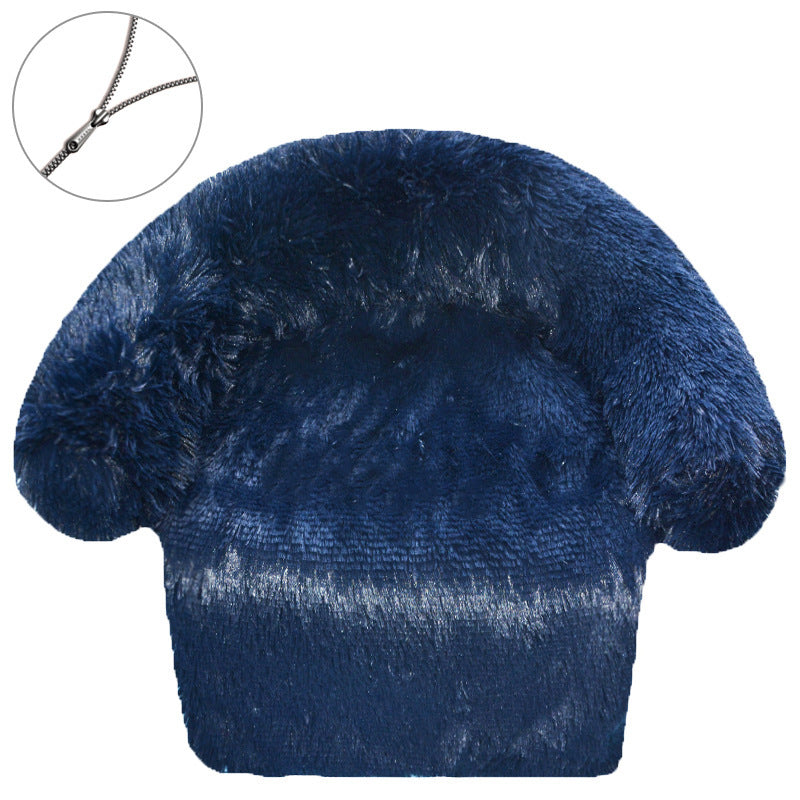 Zipper plush kennel blanket bed, integrated