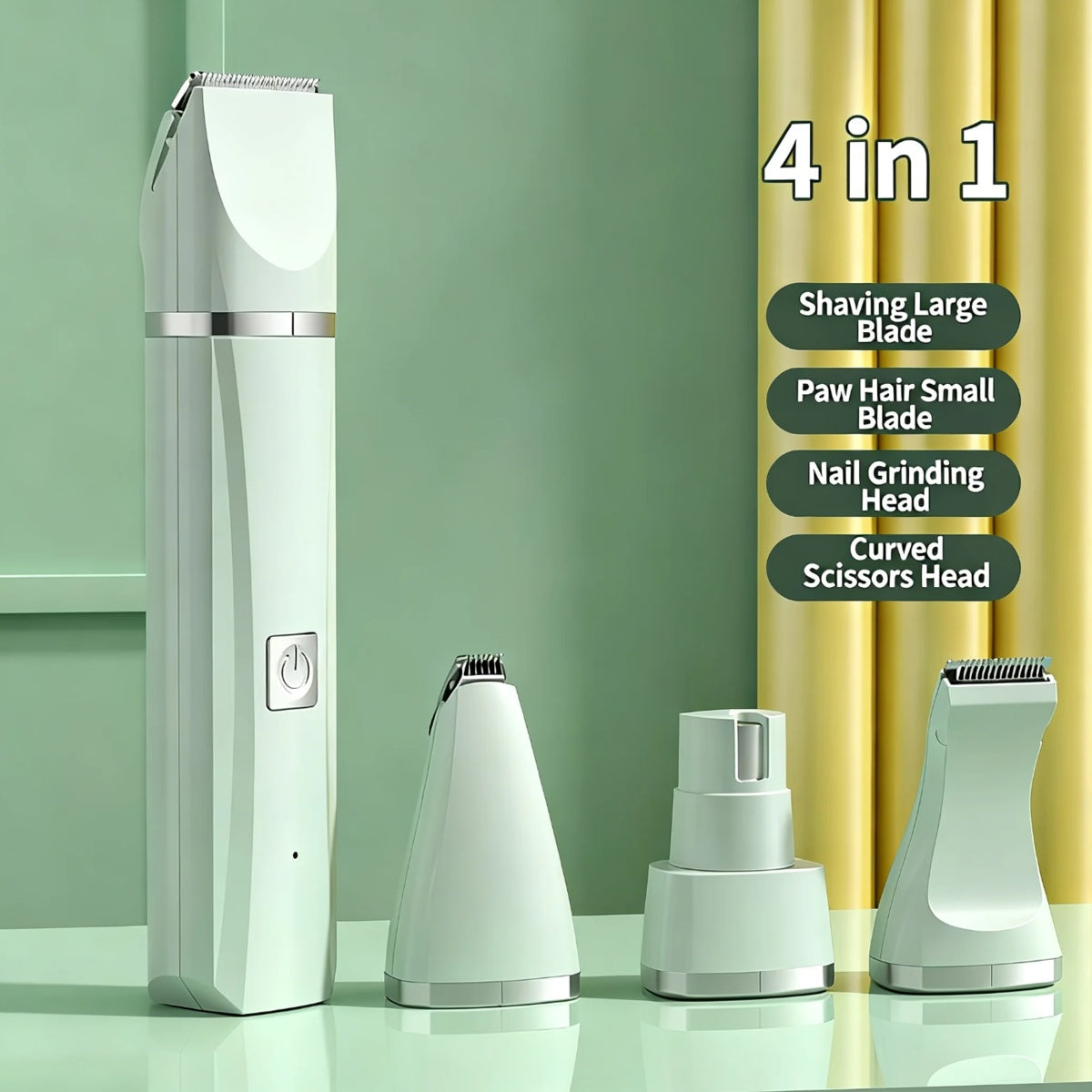 4-in-1 quiet rechargeable pet grooming kit