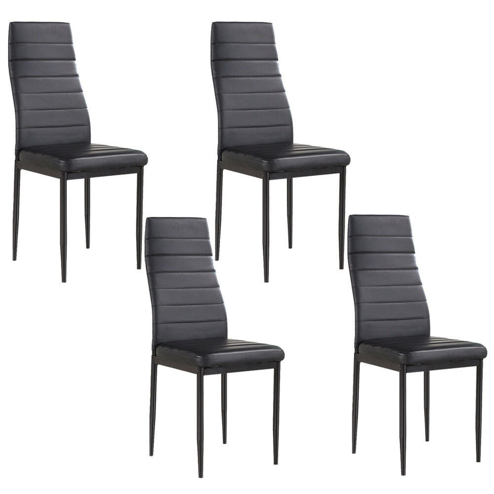 Set of 4 dining chairs, black-0