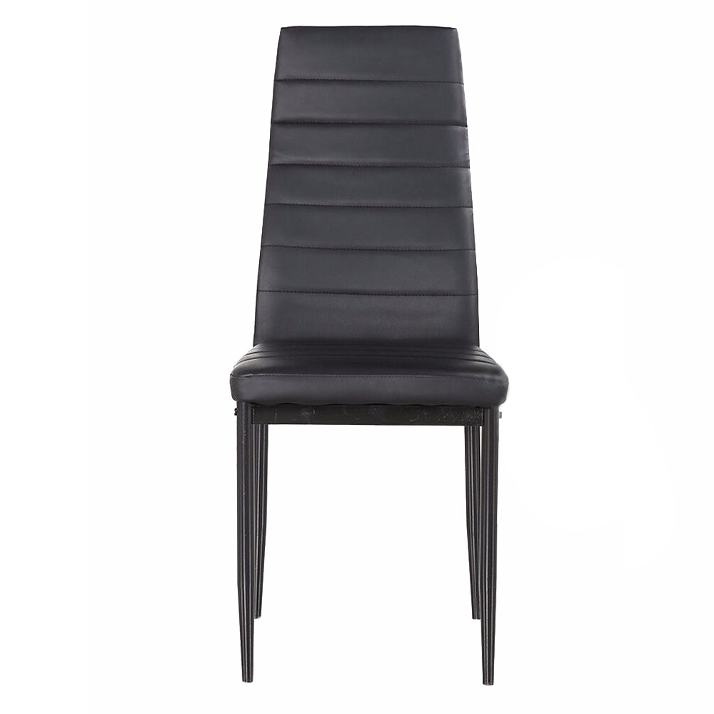Set of 4 dining chairs, black-4