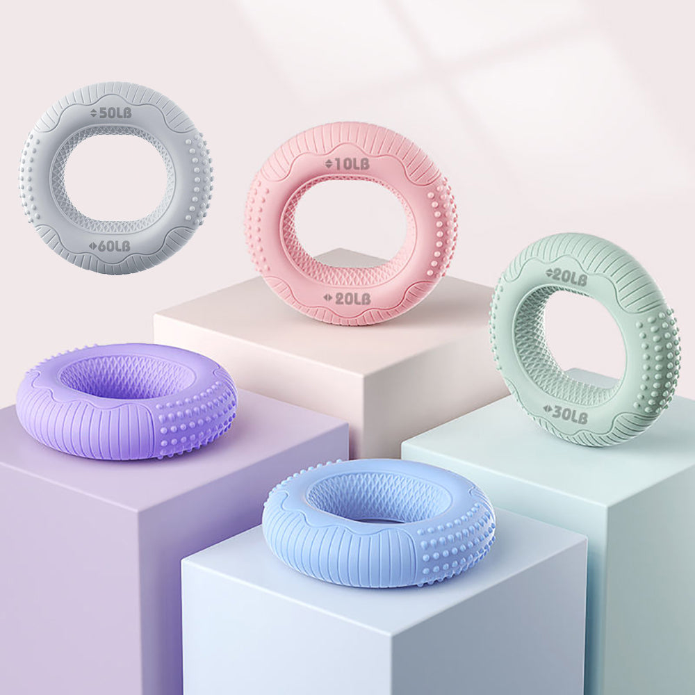 Adjustable silicone hand grip trainer