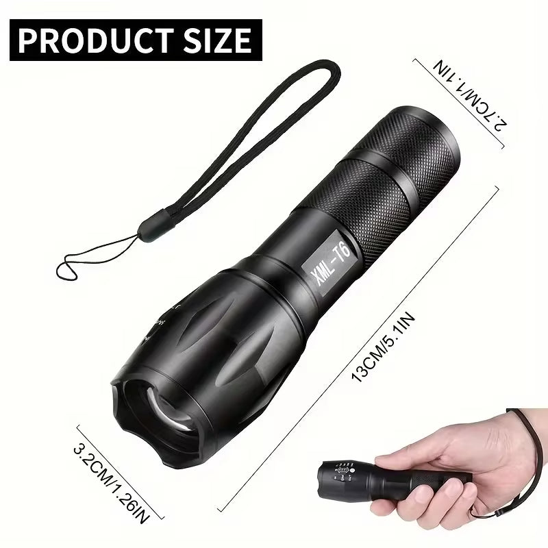 High-power zoomable LED tactical flashlight