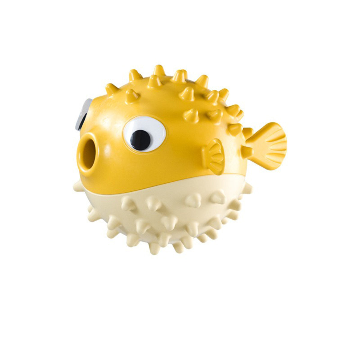 Fish-shaped tough squeaky chew toy