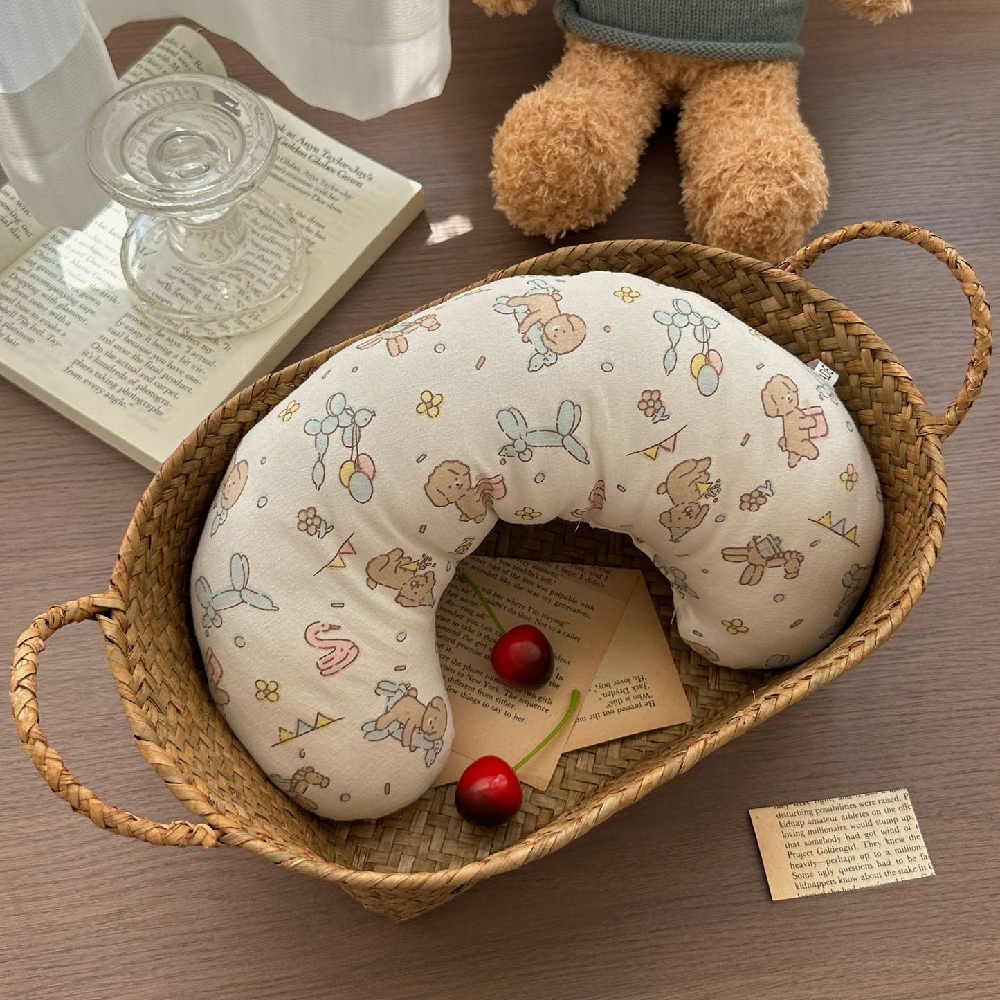 Skin-friendly cat pillow & bed set