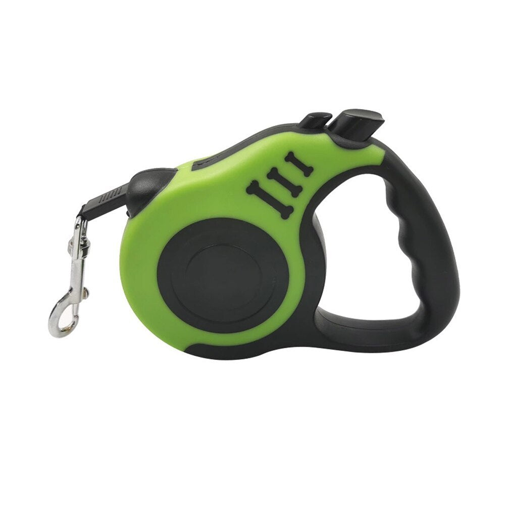 Retractable dog leash, 3m or 5m, durable nylon