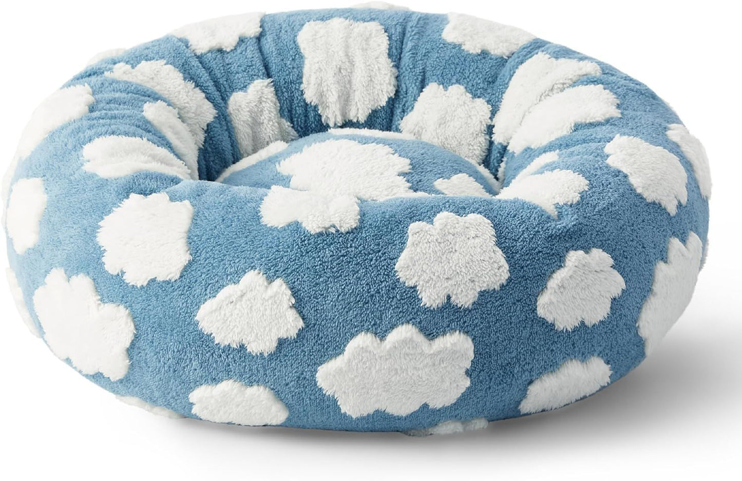Round plaid all-season pet bed