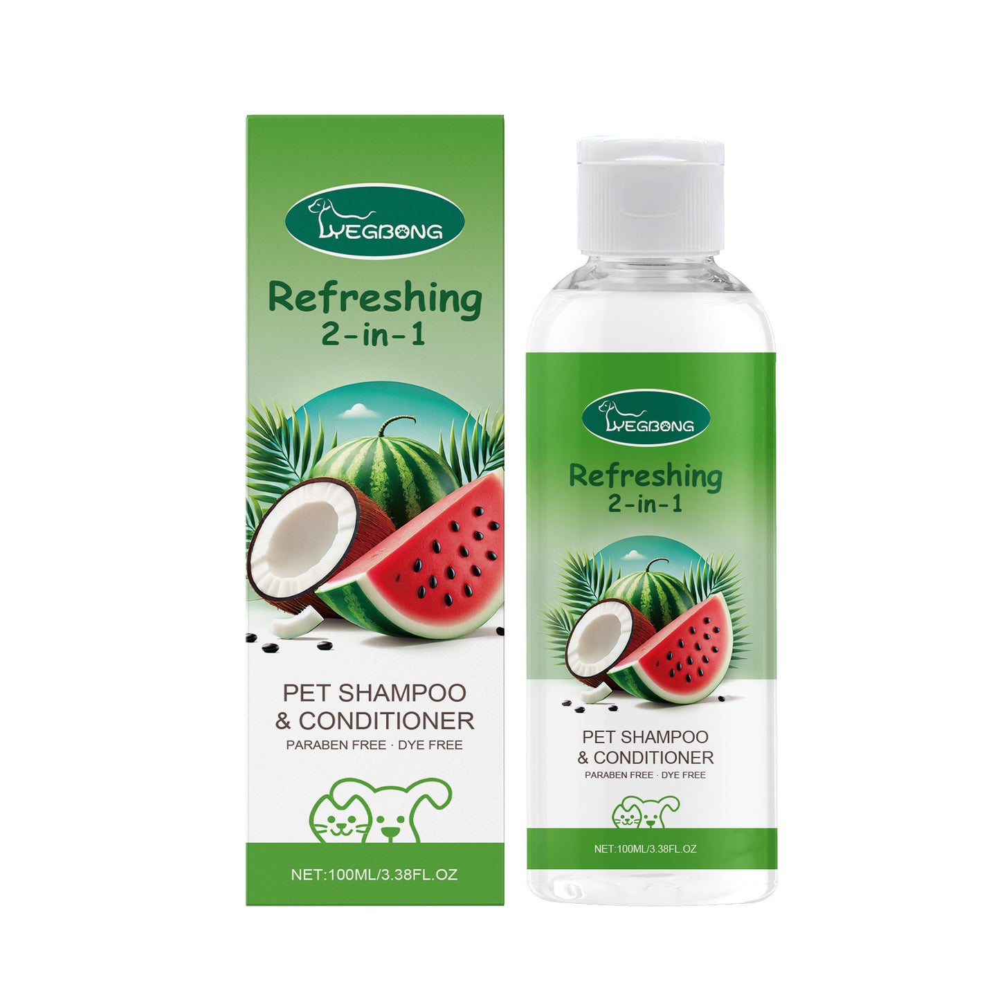 2-in-1 Huisdierenshampoo en Vachtverfrissende Waslotion