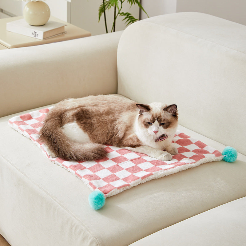 Comfortable Bed For Cats Dogs Plush Pet Blanket Cozy Dog Bed Mat Soft Fleece Cushion Warm Comfortable Pet Supplies For Cats Dogs