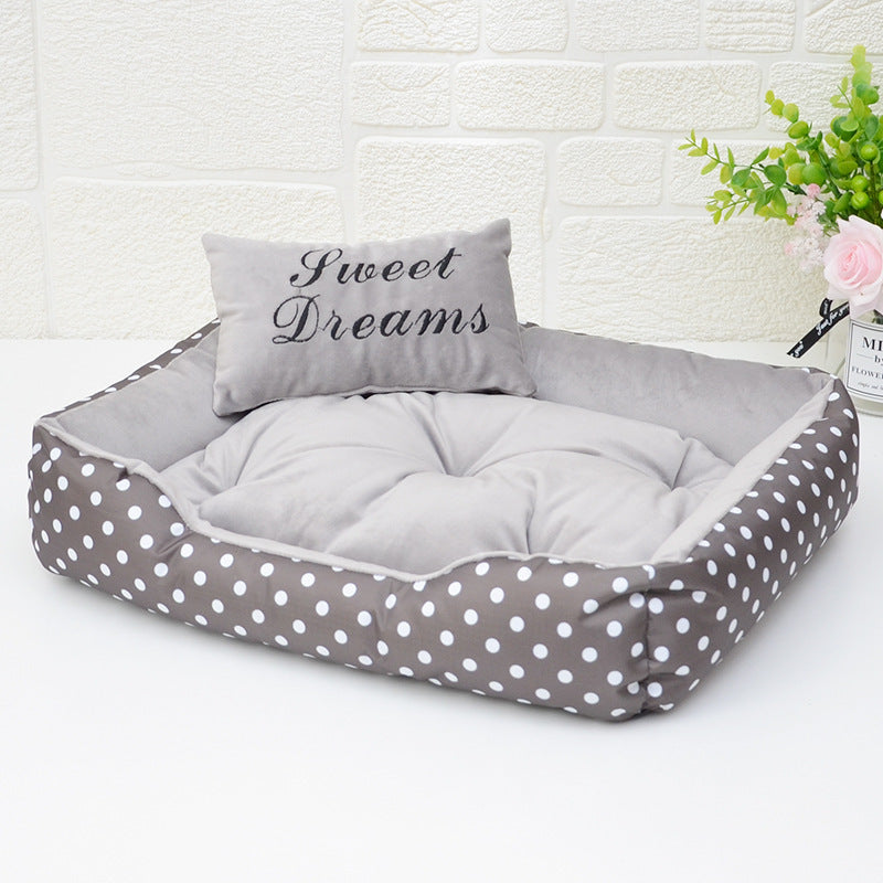 Printed Four Seasons New Small Dog Pet Bed