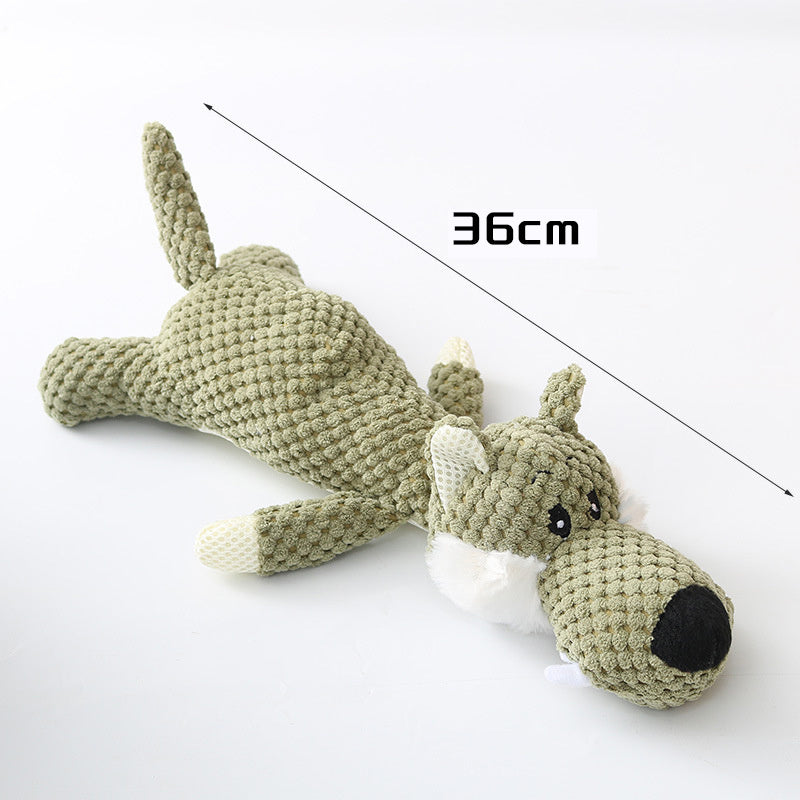 Plush cartoon puppy squeak toy, small dogs