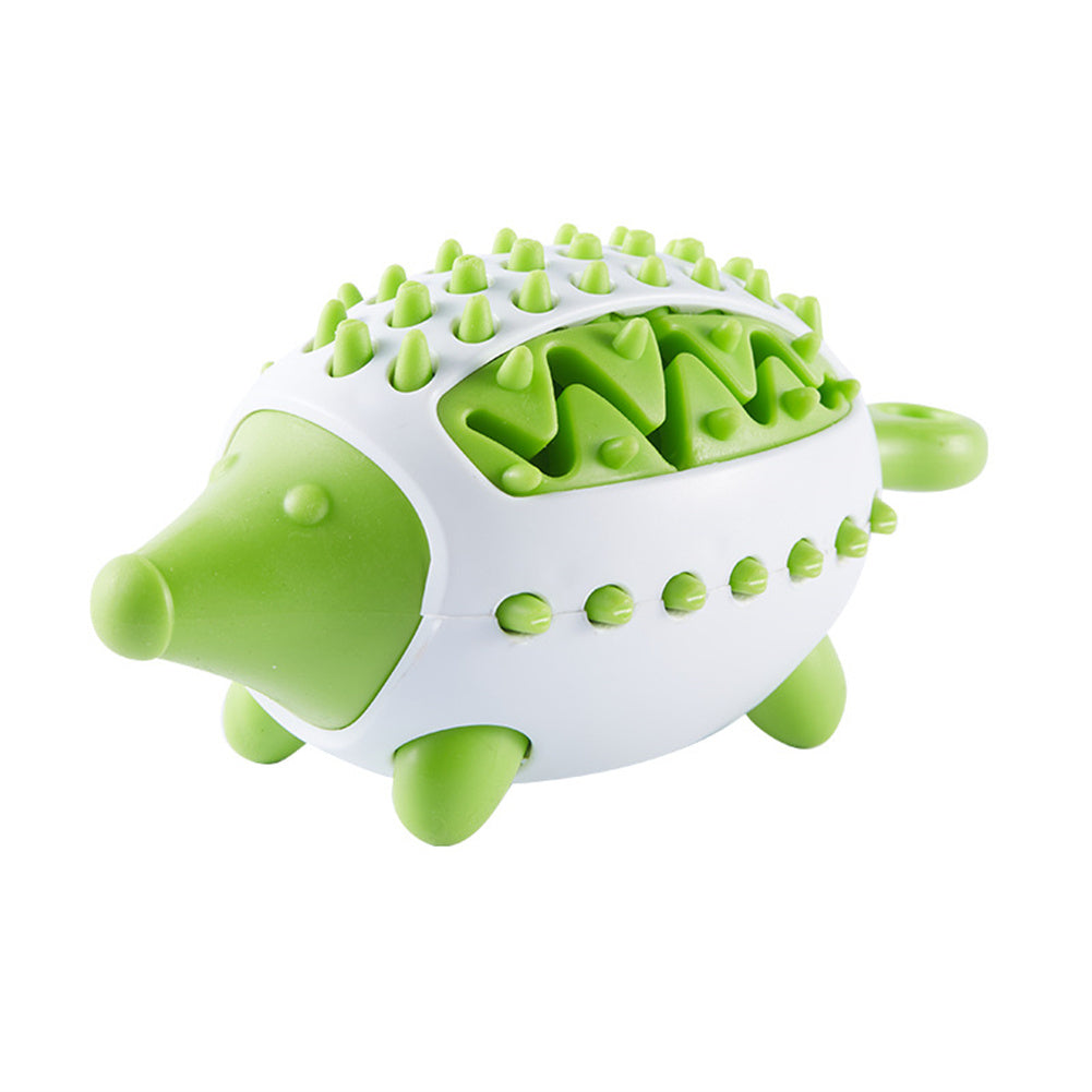 Hedgehog-shaped treat-leaking dog toy