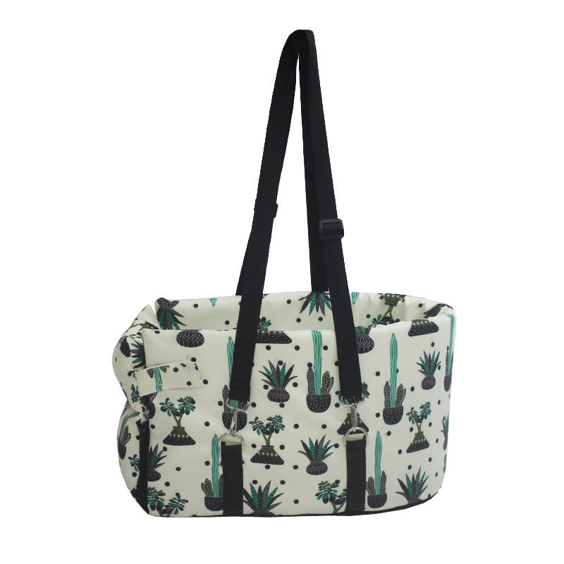 Car console pet bed with carry strap