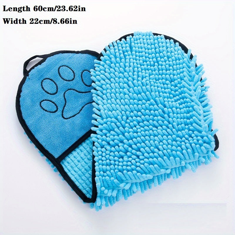 Microfiber pet towel with hand pockets
