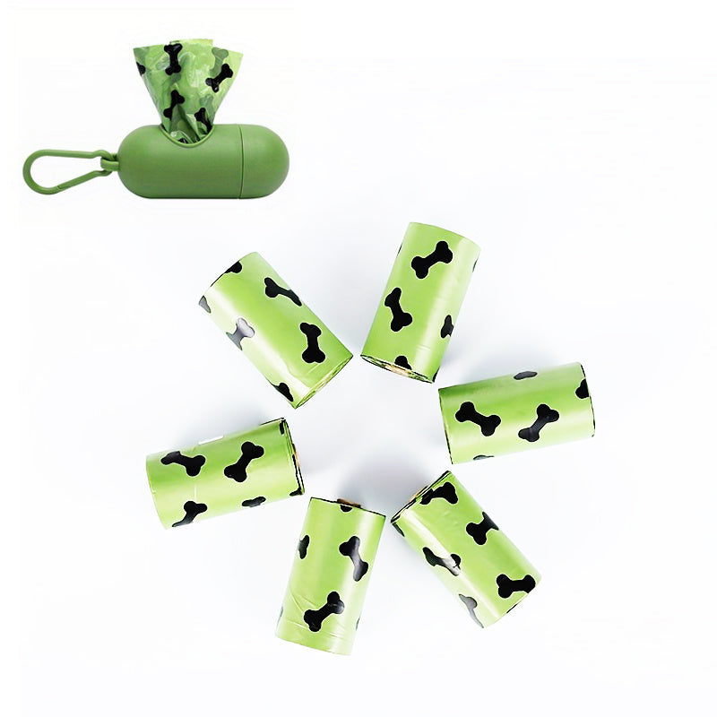 Biodegradable dog waste bags with dispenser