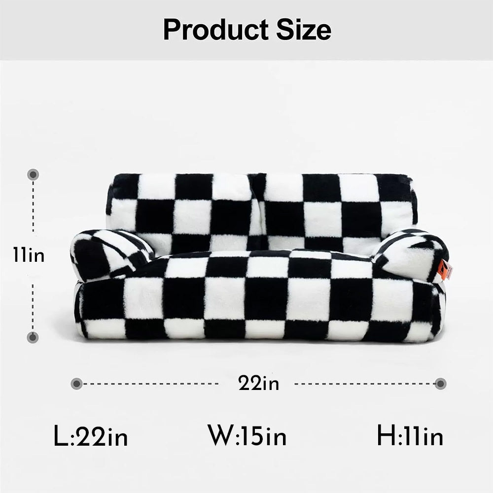 Plush washable pet sofa, anti-slip bottom