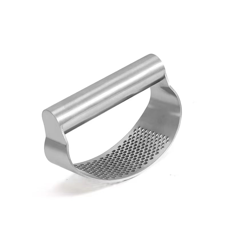 Stainless steel multi-function garlic press
