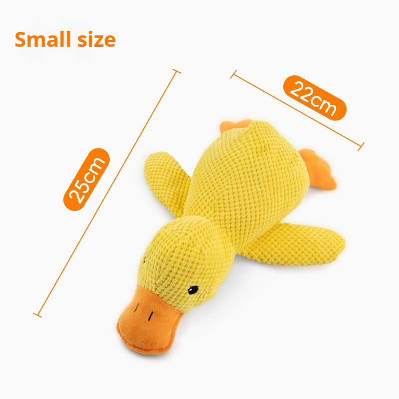 Calming plush duck chew toy