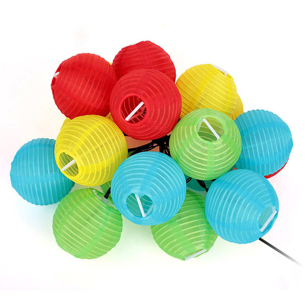 10-piece colorful solar lantern string-2