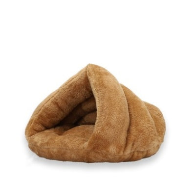 Arctic Velvet Triangle Nest Dog Nest Semi Closed Warm Pet Nest Bed In Winter
