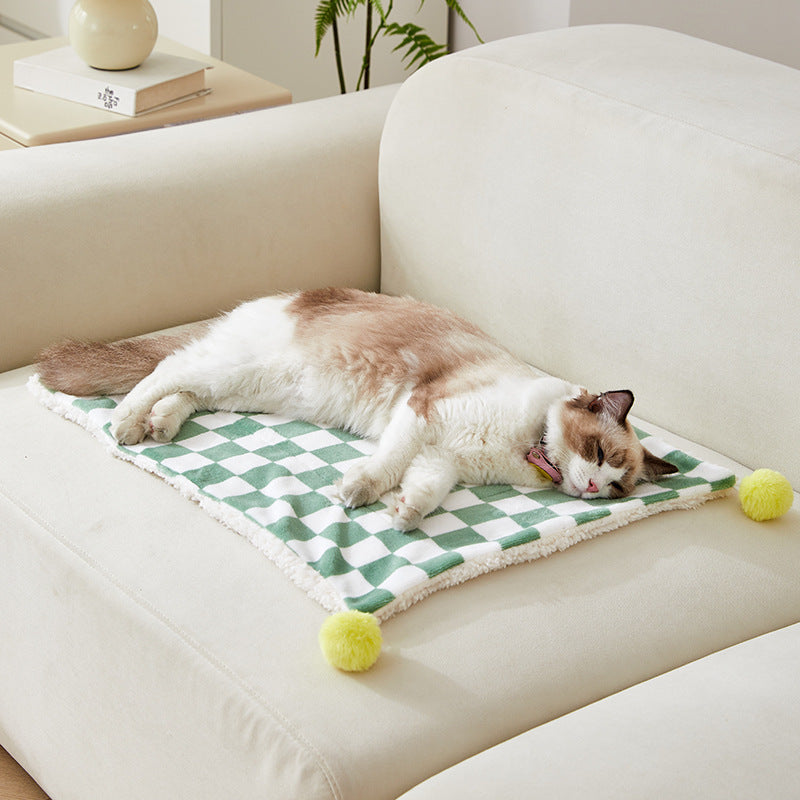 Comfortable Bed For Cats Dogs Plush Pet Blanket Cozy Dog Bed Mat Soft Fleece Cushion Warm Comfortable Pet Supplies For Cats Dogs