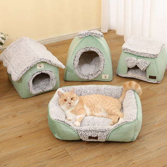 Self-heating Thermal Pet Bed Closed