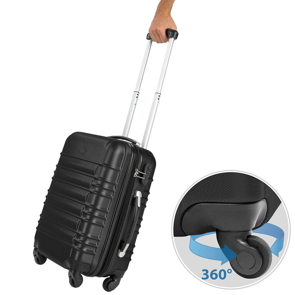 Set of 4 hard-walled suitcases, 4 colors-black-3