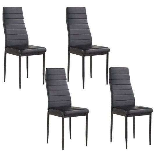 Set of 4 dining chairs, black-0