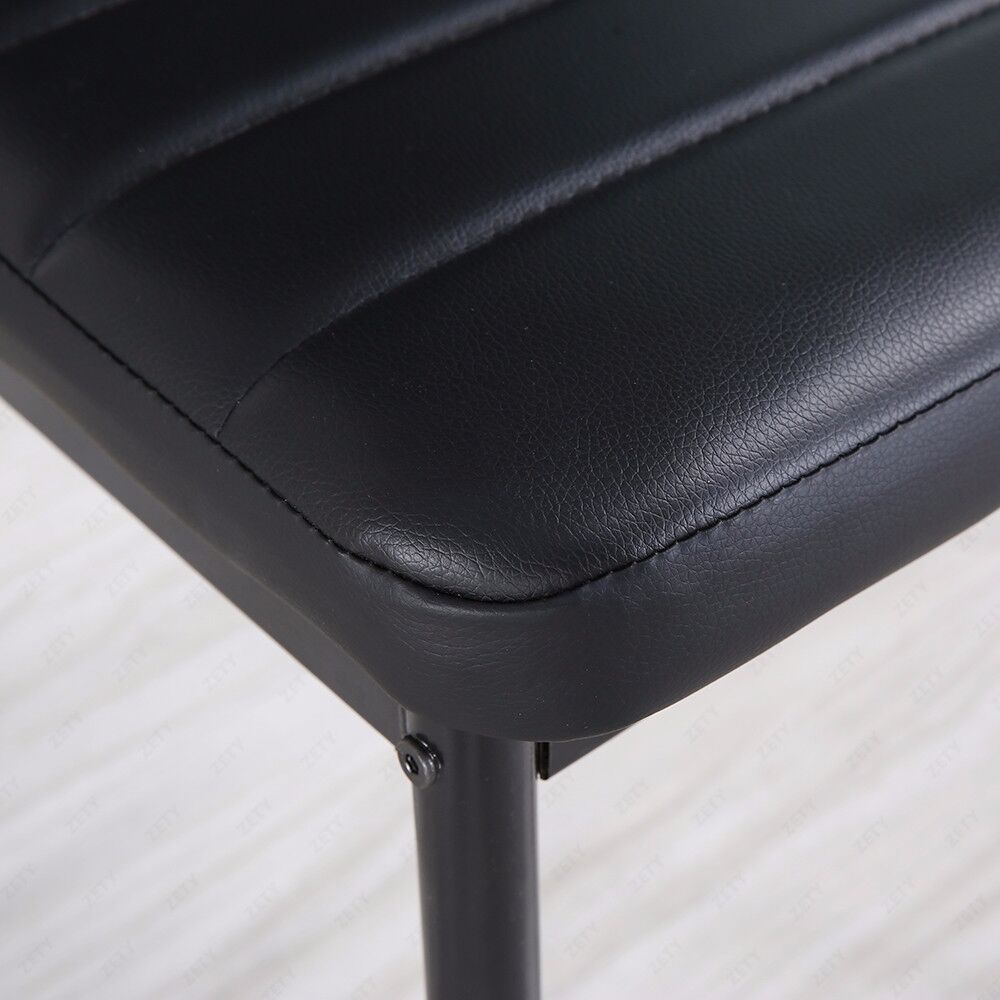 Set of 4 dining chairs, black-2