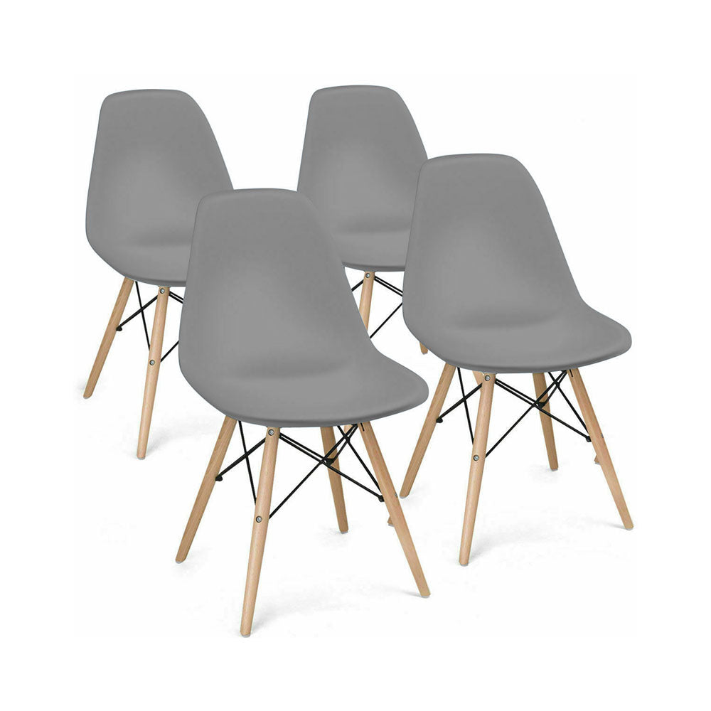 4 modern dining chairs, 4 colors - gray-0