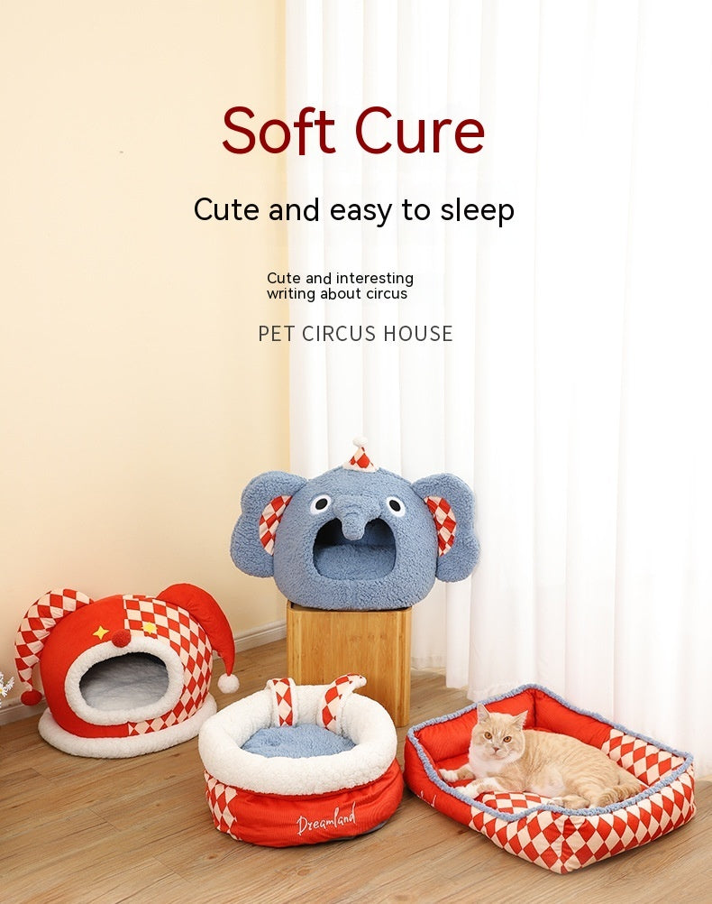 Circus Warm Cute Pet Bed Four Seasons Universal