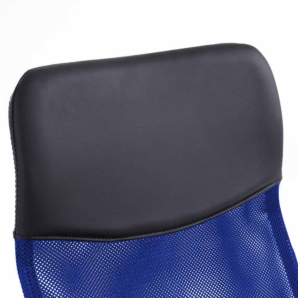 Ergonomic office chair with raised back - blue-2