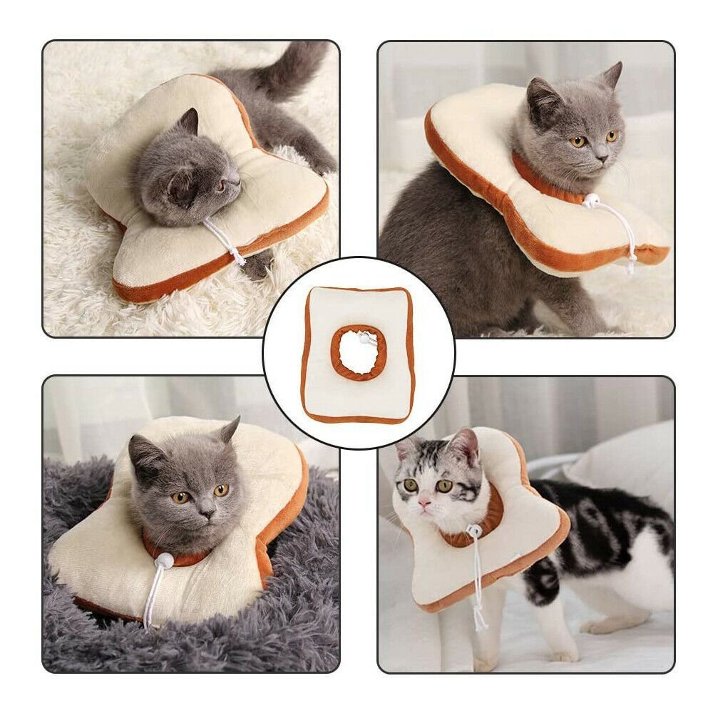 Adjustable Pet Neck Cone Recovery Pet Cat Recovery Collar Cat Soft Lemon Neck Cone Adjustable Pet E Collar After Surgery, Wound Healing Protective Cat Elizabethan Collar For Kitten & Puppy