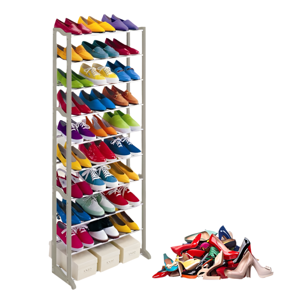 10 row shoe storage - white