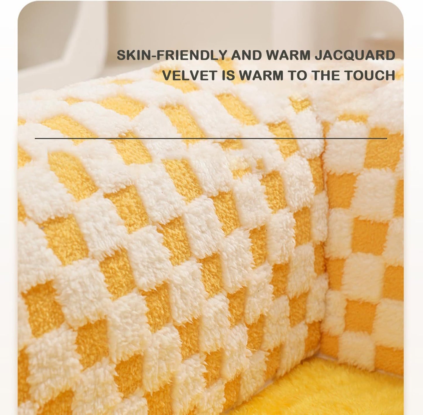 2 In 1 Cat Bed Tunnel Cute Fan Shaped Pet Bed Funny Plush Plaid