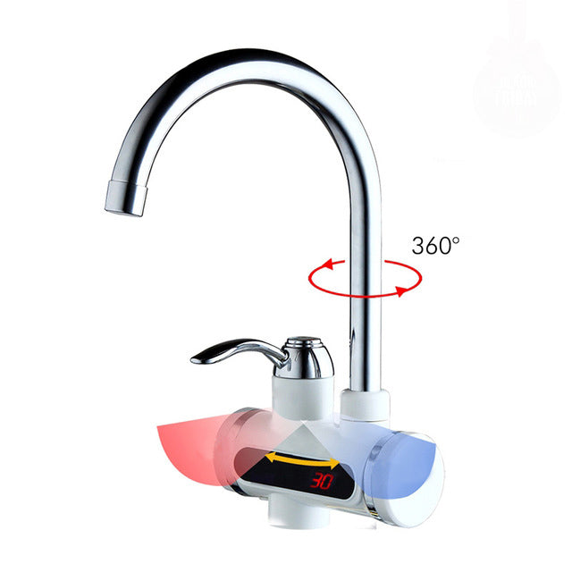 Water heater faucet with LCD display in 3 types - vertical, bottom connection-1