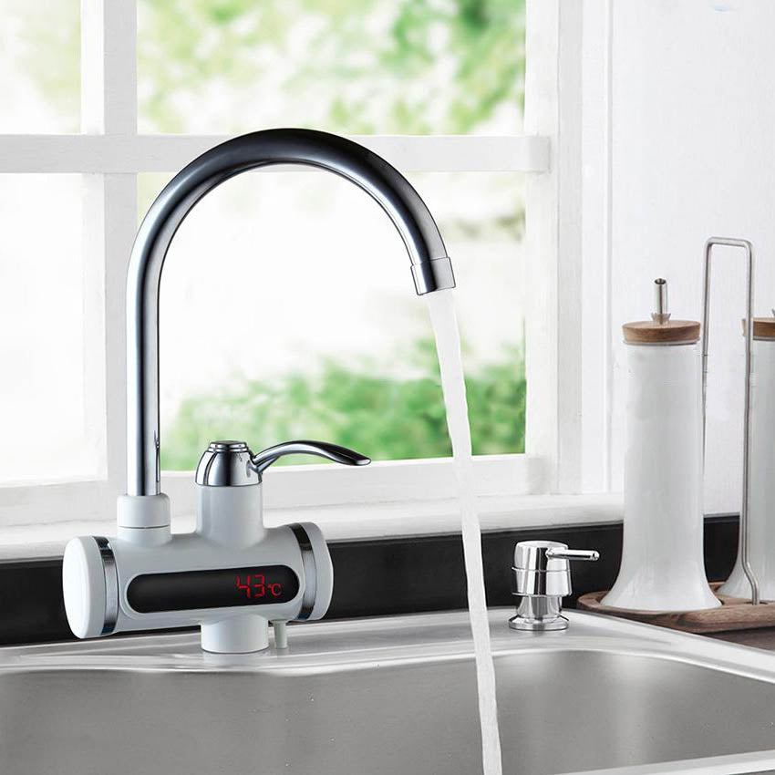 Water heater faucet with LCD display in 3 types - vertical, bottom connection-2