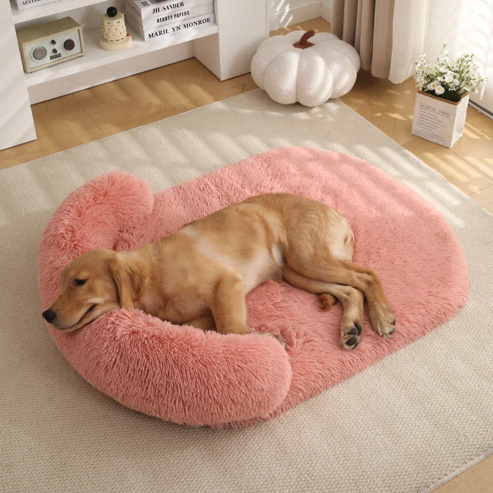 Plush Dog Bed Pet Bed Warm Cushion