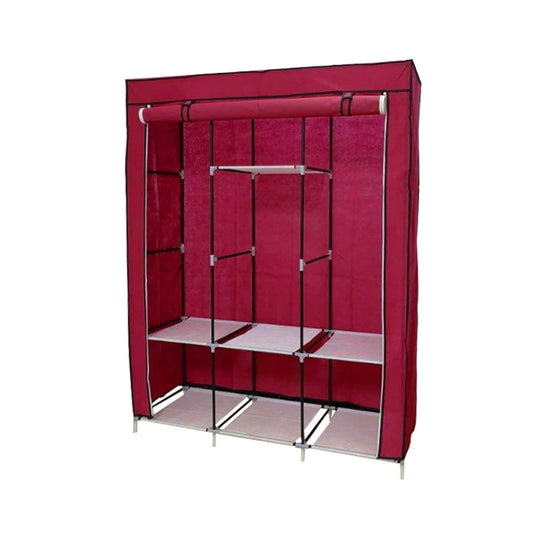 Mobile wardrobe in size 130x45x170 cm - burgundy-0