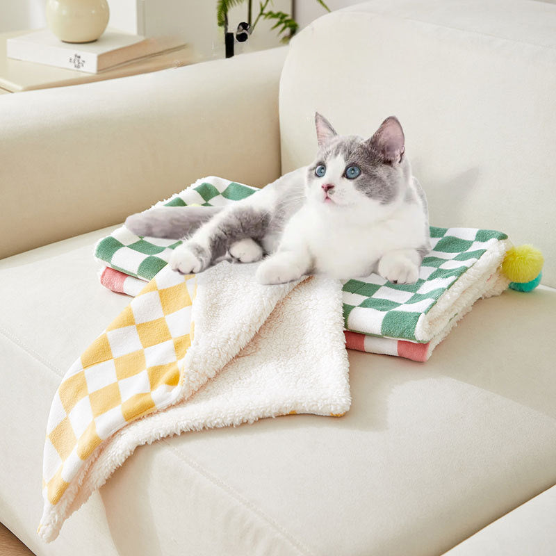 Comfortable Bed For Cats Dogs Plush Pet Blanket Cozy Dog Bed Mat Soft Fleece Cushion Warm Comfortable Pet Supplies For Cats Dogs