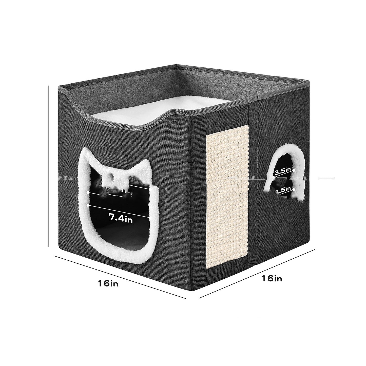 Double-layer Pointed Ear Pet Bed Indoor Foldable