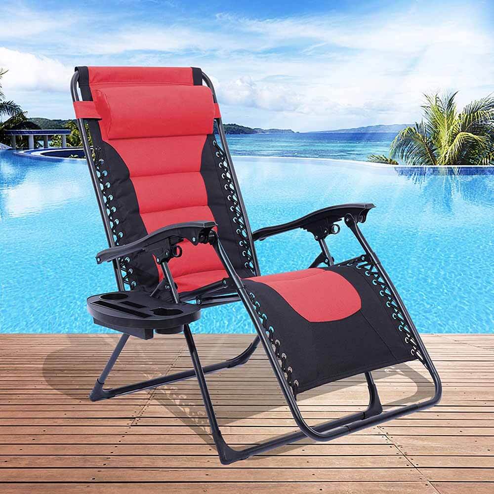 Delux Zero gravity chair, multi-color-red-1
