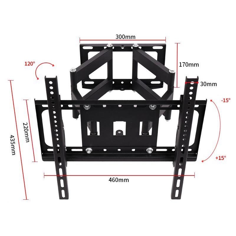 Tiltable, rotatable wall bracket-2